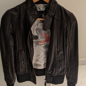Mackage Elie Leather Jacket Black XS